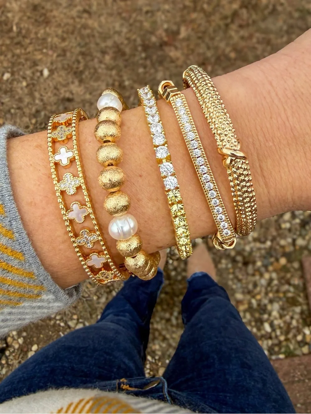 Park Lane BUTTERCUP Impression Tennis Bracelet, Yellow/Clear CZs, 7”+2”, NWT